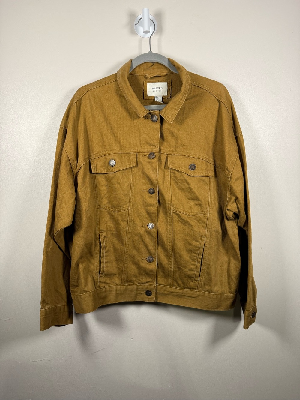 Forever 21 Women's Camel Brown Denim Jacket